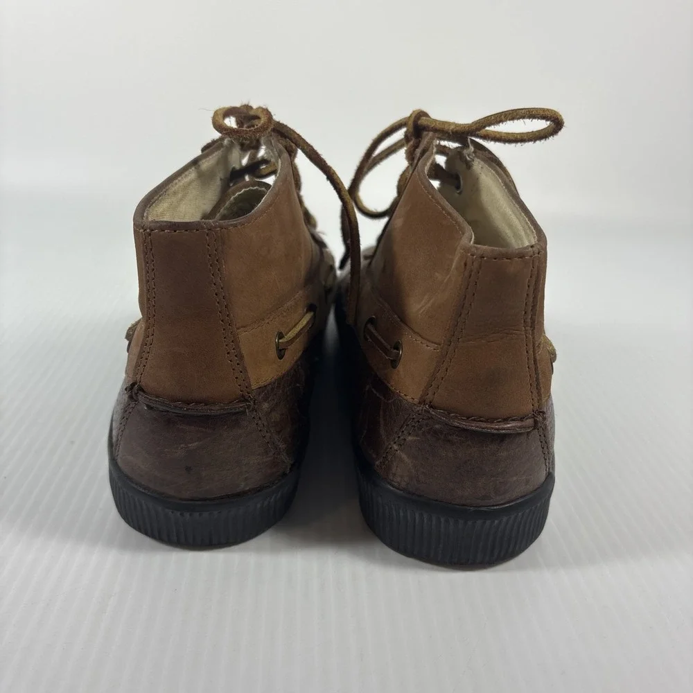 Polo Ralph Lauren Delmont Men's Size 8.5 Shoes Brown Leather Lace Up Ankle Boots